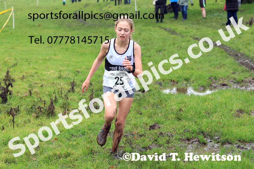 Girls under-15s 2023 NECAA Cross Country Relays, Thornley Hall Farm, Peterlee, County Durham. Photo: David T. Hewitson/Sports for All Pics